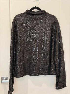 H&M | Black Sequin Top
